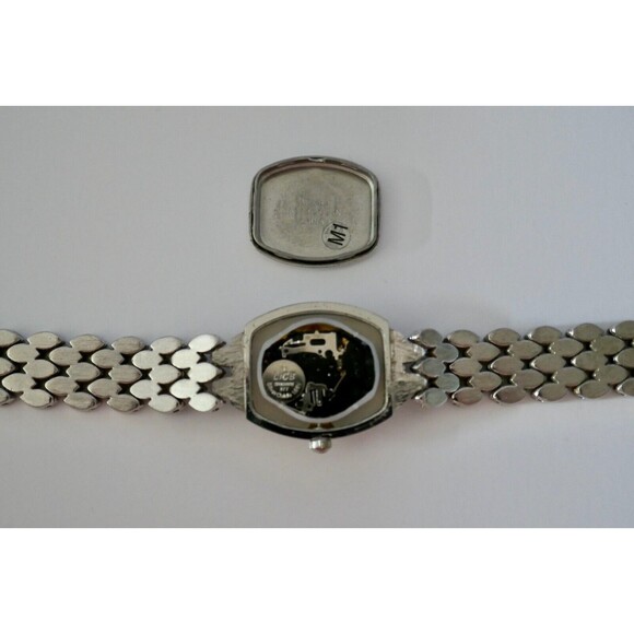 Elgin II Crystal Marcasite Silver Tone Ladies Quartz Watch NEW BATTERY main image 5